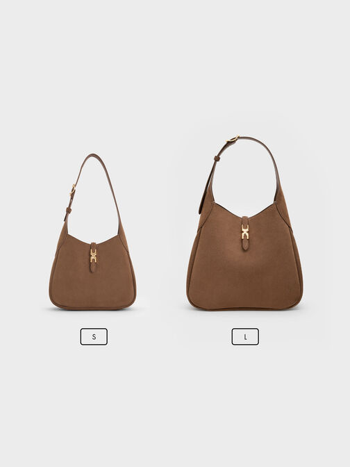 Mini Adalyn Hobo Bag, Mocha Brown, hi-res