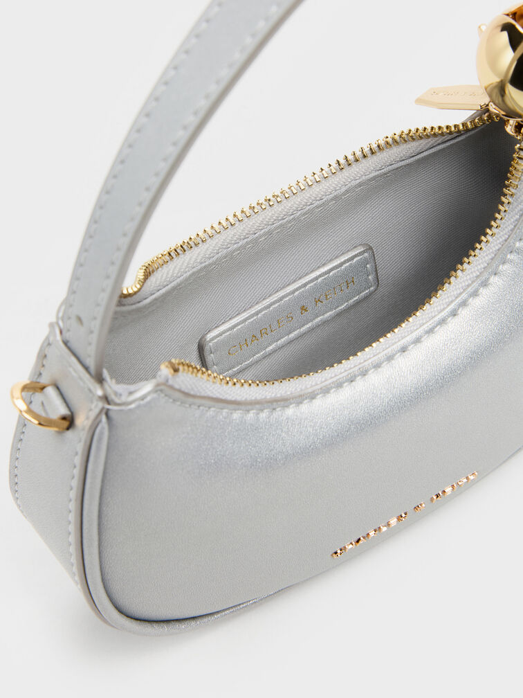 Micro Jesmyn Metallic Two-Way Bag, Silver, hi-res