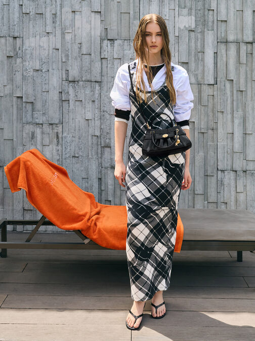 Isolde Belted Ruched Crossbody Bag, Black, hi-res