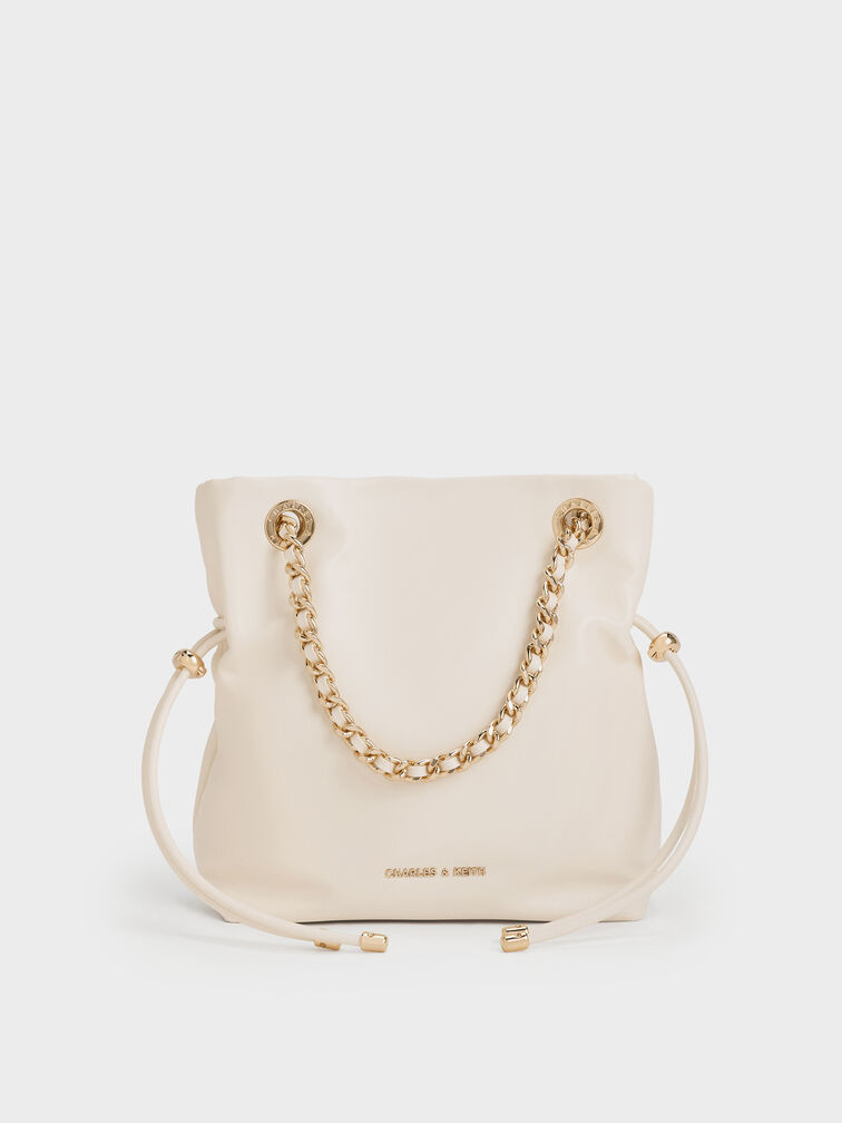 Arya Braided-Chain Crossbody Bag, Cream, hi-res