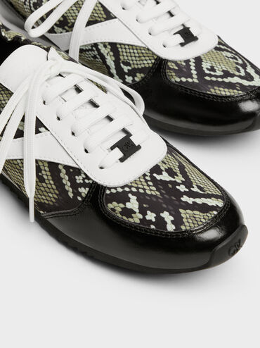 Jace Snake-Print Sneakers, Animal Print Green, hi-res