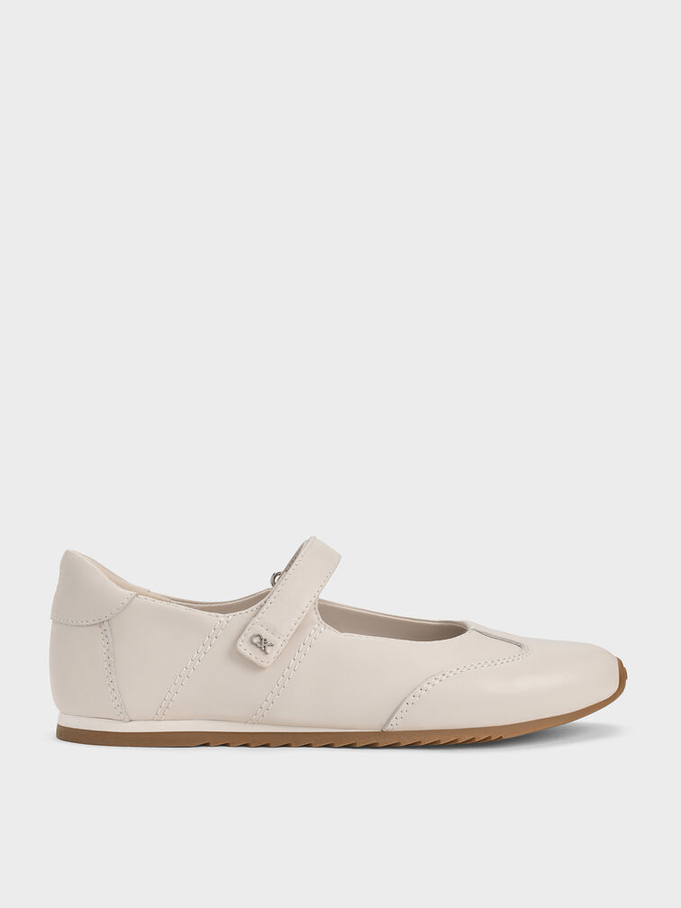 Jace Leather Mary Jane Sneakers, Chalk, hi-res