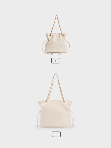 Arya Braided-Chain Crossbody Bag, Cream, hi-res