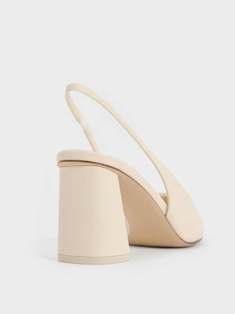 Teagan Pointed Slingback Pumps, Chalk, hi-res