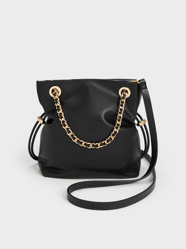 حقيبة كروس بودي بحمالة ضفيرة, أسود, hi-res