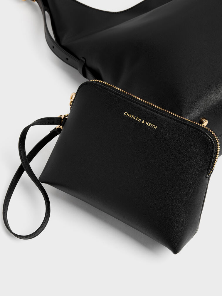 Aislin Hobo Bag, Black, hi-res