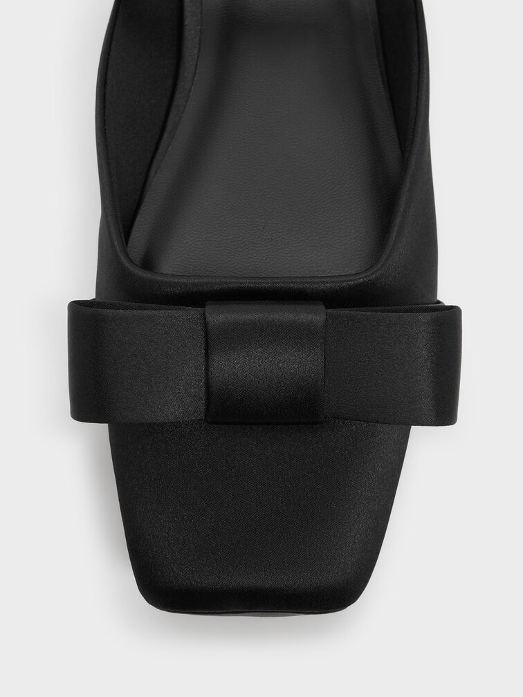 حذاء ميول برانتلي بفيونكة, أسود خشن, hi-res