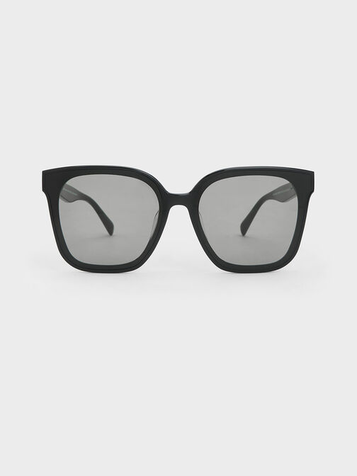 Gabine Oversized Butterfly Sunglasses, Black, hi-res