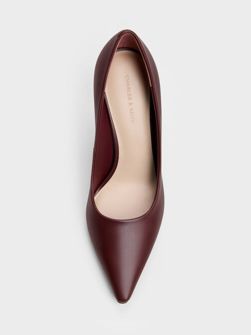 Kerra Pointed High Heels, Burgundy, hi-res