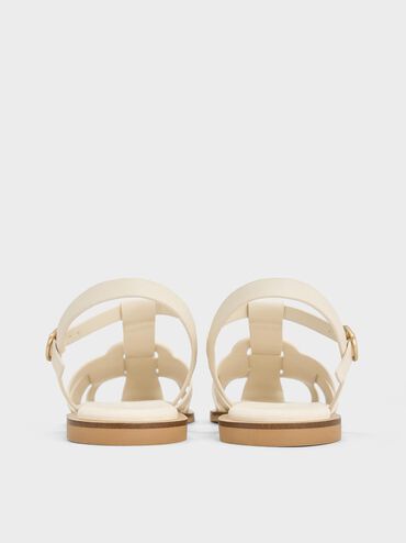 Easley T-Bar Caged Sandals, Chalk, hi-res