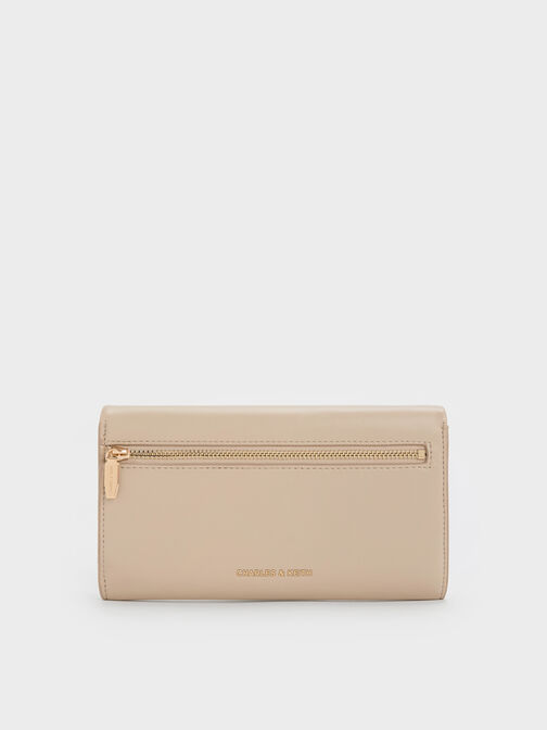 Lilibet Chain-Strap Long Wallet, Dusted Oat, hi-res