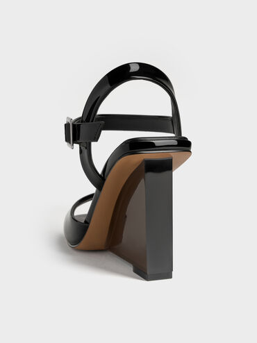 Patent Translucent-Heel Wedges, Black Patent, hi-res