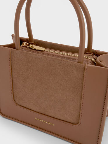 Mini Daylla Tote Bag, Mocha Brown, hi-res