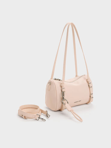 Mini Levy Nylon Shoulder Bag, Soft Pink, hi-res
