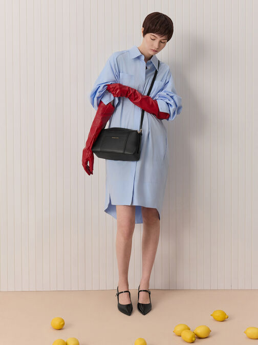 شنطة روان بمقبض علوي, أسود, hi-res