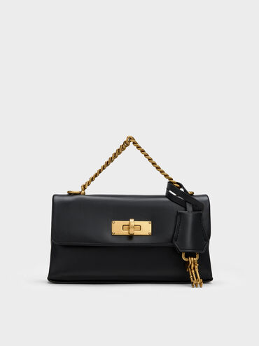 محفظة "كيري" بسلسلة, أسود, hi-res