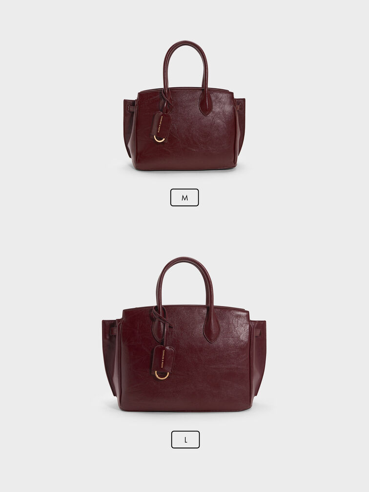 Ginevra Tote Bag, Wineberry Red, hi-res