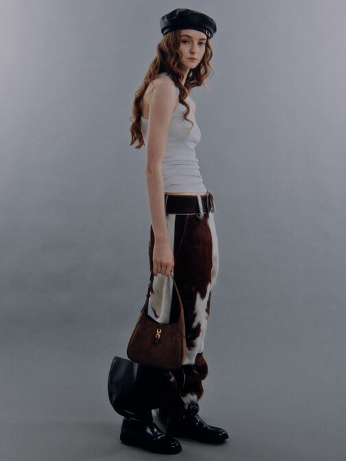 Mini Adalyn Hobo Bag, Mocha Brown, hi-res