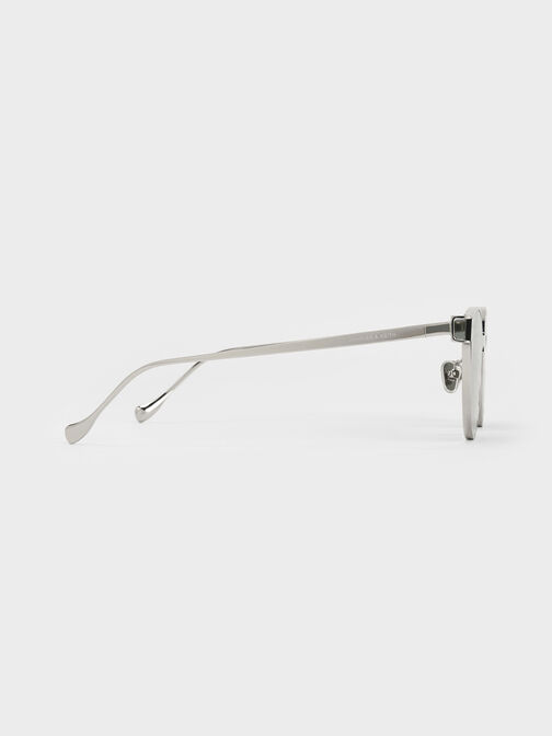Ginny Cat-Eye Sunglasses, Silver, hi-res