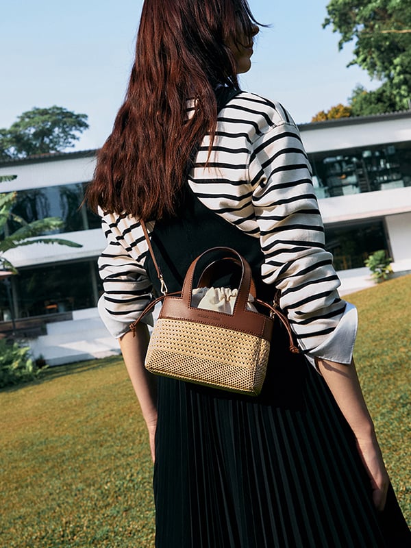 Beige Girls' Ida Knitted Mini Bag - CHARLES & KEITH